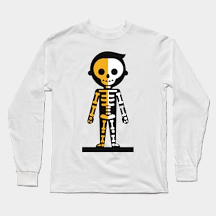 Halloween Minimal Skeleton Long Sleeve T-Shirt